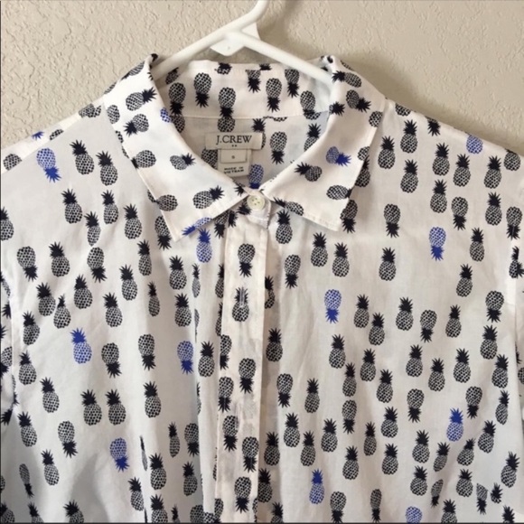 J. Crew Pineapple Print Button Down Shirt - Picture 3 of 6